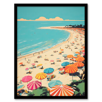 Sun Sand Sea Cove Bright Beach Fun Wall Art Print, 5 of 6