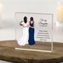 To My Daughter On Her Wedding Day – Personalised Acrylic Keepsake With Custom Portrait, thumbnail 1 of 6