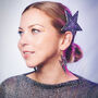 Large Rainbow Lightning Bolt Earrings, thumbnail 2 of 3