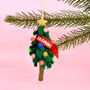 Personalised Colourful Felt Christmas Tree Decoration, thumbnail 1 of 2