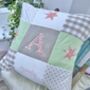 Personalised Alphabet Cushion Peach And Mint, thumbnail 1 of 12
