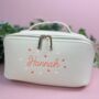 Personalised Heart Open Flat Washbag, thumbnail 1 of 6