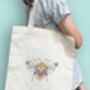 Whimsical Bumblebee Tote Bag Embroidery Kit, thumbnail 3 of 5