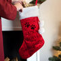 Personalised Santa Paws Dog Christmas Stocking, thumbnail 4 of 4