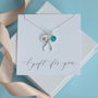 Personalised Lucky Wishbone Charm Necklace, thumbnail 1 of 7