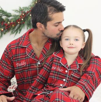 Men's Personalised Tartan Luxury Christmas Pyjama, 2 of 3
