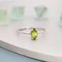Genuine Green Peridot Crystal Ring In Sterling Silver, thumbnail 1 of 12