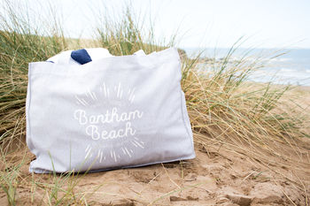 Personalised Favourite Beach Large Tote Bag, 2 of 2