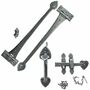 Pewter Tee Hinge 18' and 8' Heavy Thumb Latch Door Set, thumbnail 1 of 4