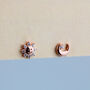 Sterling Silver Sun And Moon Stud Earrings, thumbnail 4 of 7