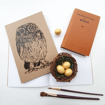 A5 Owl Notebook In A Choice Of Plain Or Lined Paper, 9 of 12