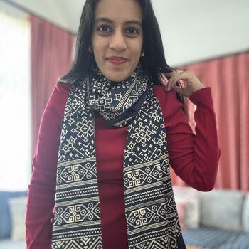 Patola Print Mashru Cotton Silk Scarf, Indian Print, 7 of 10