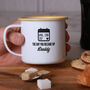 Personalised Day You Became My Daddy Enamel Mug, thumbnail 2 of 7