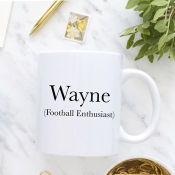 Personalised Football Mug Definition Mug, 4 of 5