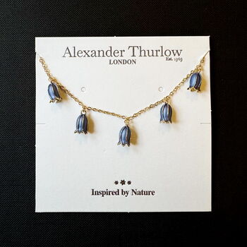 Bluebell Flower Charm Bracelet, 14k Gold Plated, 5 of 6