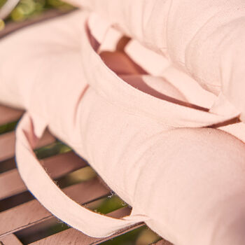 Blush Pink Padded Garden Mattress Cushion, 5 of 6