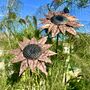 Set Of Two Copper Sunflower Garden Sculptures, thumbnail 2 of 6