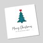 Christmas Card Personalised Name Leather Christmas Tree, thumbnail 3 of 4
