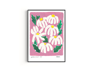 Daisies Hand Painted Art Print, 4 of 5