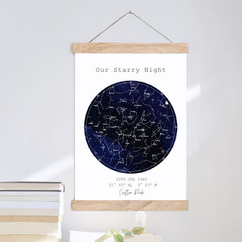 Create Your Night Sky Location And Date Star Map Print, 2 of 7