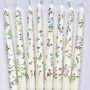 Hand Painted Wildflower Taper Candles, thumbnail 2 of 10