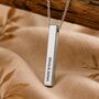 Personalised 3D Bar Shaped Engraved Name Necklace, thumbnail 1 of 11