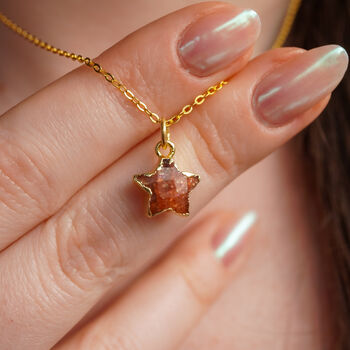 Sunstone Star Necklace, 4 of 11