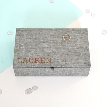 Personalised Fabric Jewellery Box, 3 of 6