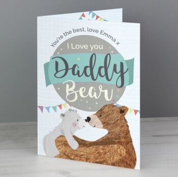 Personalised Daddy Bear Card, 3 of 4