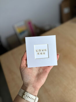Love You Scrabble Tiles Mini Art Print, 2 of 9