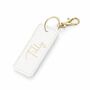 Personalised Saffiano Faux Leather Bag Charms Key Chain Keyring, thumbnail 6 of 8