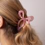 Pearlescent Rose Bow Claw Clip, thumbnail 1 of 2