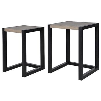 Ebony Black Nest Of Two Tables, 2 of 2