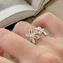 Sterling Silver Adjustable Daisy Ring, thumbnail 1 of 3