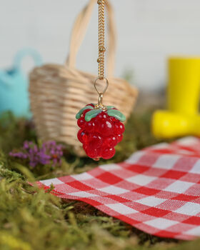 Red Raspberry Charm Necklace, 2 of 2
