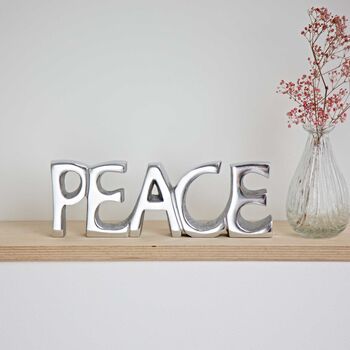 Recycled Metal Peace Sign, 5 of 8