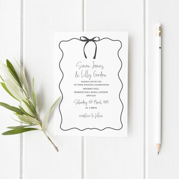 The Knot Personalised Wedding Invitations Set Of 10 With Envelopes, 2 of 2