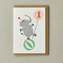 Handmade Elephant 1st Birthday Card, thumbnail 1 of 4
