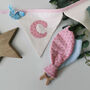 Cream, Pink And Blue Personalised Name Bunting, thumbnail 12 of 12