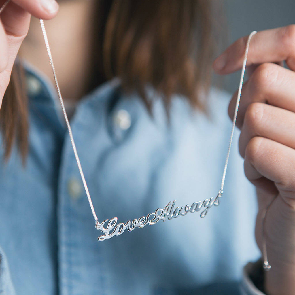 Personalised Handmade Name Necklace By Anna Lou of London