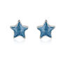 Sparkly Blue Enamel Star Studs, thumbnail 1 of 3