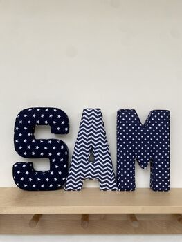 Navy Blue Fabric Letters, 6 of 12