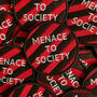 'Menace To Society' Iron On Patch, thumbnail 4 of 5