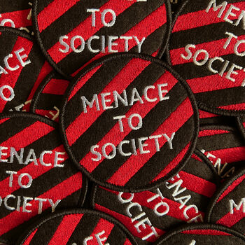 'Menace To Society' Iron On Patch, 4 of 5