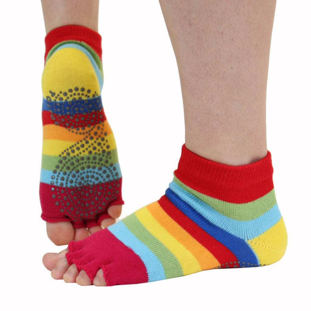 Anti Slip Sole Open Toe Socks By Toetoe | notonthehighstreet.com