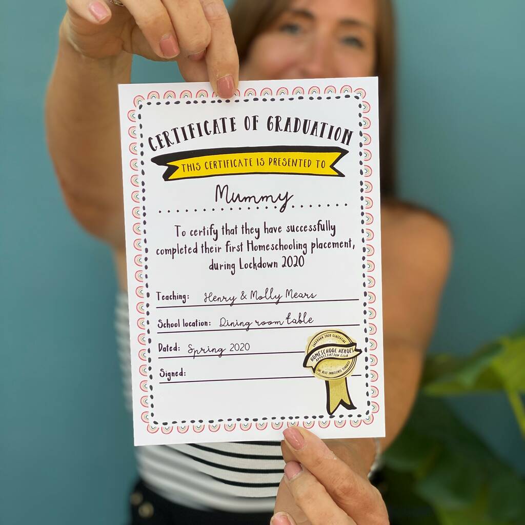Homeschooling Graduation Certificate By Hendog Designs