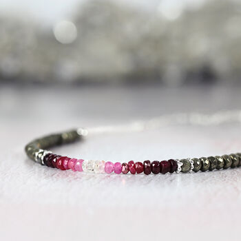 Ruby And Pyrite Silver Necklace, 4 of 12