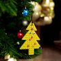 Personalised Lego Compatible Hanging Christmas Tree Ornament, thumbnail 4 of 7