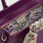 Floral Engravings Large Plum Tote, thumbnail 6 of 6