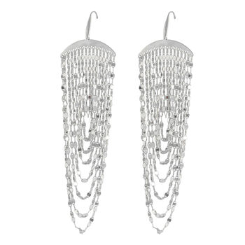 Disco Cascade Chain Earrings In Silver Or Gold Plate, 4 of 4